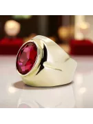 Aur galben 14K Rubin Inel Stil Vintage vrc296y